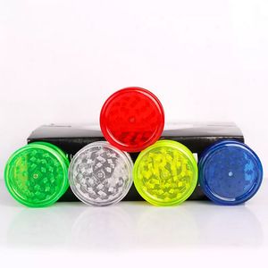 Wholesale 60mm 3 Pieces Colorful Plastic Tobacco Grinder Smoking Accessories Hand Muller Herb Pepper Dry Herb Spice Grinders Crusher