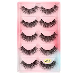 Reusable Handmade Multilayer 3D Fake Eyelashes Soft & Vivid Natural Thick False Lashes Extensions Curly Crisscross Eyes Makeup Accessory 10 Models DHL