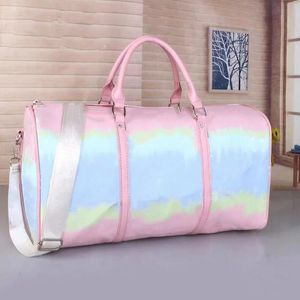 50CM large capacity women travel bags sale quality women men shoulder duffel bags carry on luggage bottom rivets with lock head