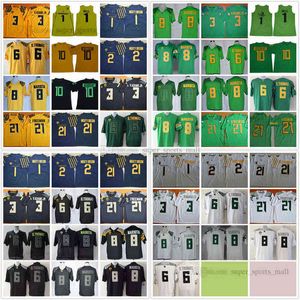 NCAA Oregon Ducks College 8 Marcus Mariota Jersey 3 Vernon Adams Jr 21 Royce Freeman de'Anthony Thomas Bell Freeman Bralon Addison Universit