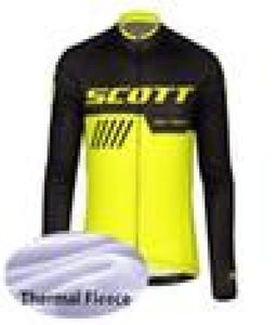 Wholesale scott cycling long sleeve jersey for sale - Group buy Men SCOTT Team Winter thermal Fleece Cycling Jersey Long Sleeve Racing Shir