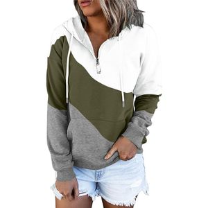 Gym odzież pullover guziki bluzy z kapturem bluzy v Down Long Rleeve kieszeń sznurka swobodna moletomowa feminogym