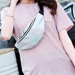 Bolsas de cintura 2022 bolsa holográfica para mulheres rosa ouro preto laser fanny pack cintury ladies bum unissex banana