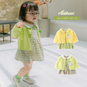 女の子のドレスEWT656エンツォ兄弟韓国児童服2022秋の製品幼児3次元デコレーションコートドレスガール