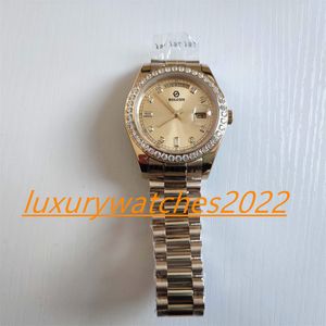 MP Factory Fashion Men's Orologio da uomo 40mm 218348 Diamond Bezel 18K Giollo giallo Movimento meccanico MECCANICO SAPPHIRE OGNAGGIO ORIGINALE ORIGINALE ORIGINALE