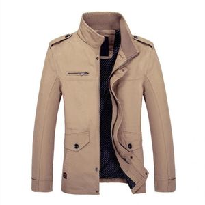 Giacche da uomo Giacca da uomo casual di alta qualità Chiusura con cerniera Bottone Decor Giacca da cappotto autunno-primavera slim fit da uomo