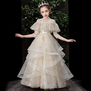 Bourgogne Flower Girl Dresses 2022 First Holy Communion Dresses For Girls Ball Gown Wedding Party Dress Kids Pageant Evening Prom Dress