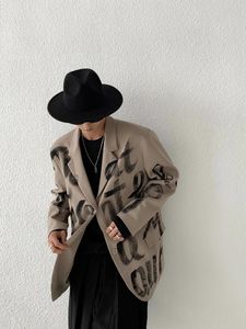 Мужские костюмы Blazers Retro Loose маленький костюм мужская повседневная куртка ручной пиджа