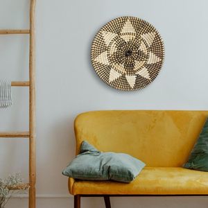 Objetos decorativos Figuras boho tecido cesto de cesta de decoração de bandeja de ervas marinhas penduradas tigela de vime tigela rústica para sala de estar Bedro