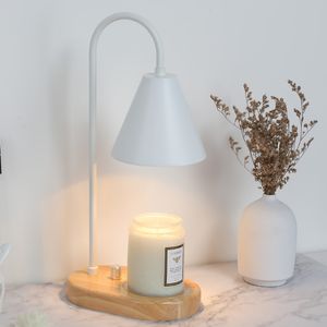 110V/230V Elektrische Kerze Wärmer Wachs Schmelzen Licht Kreative Aromatherapie Tisch Holz Basis Nachttisch Dekor