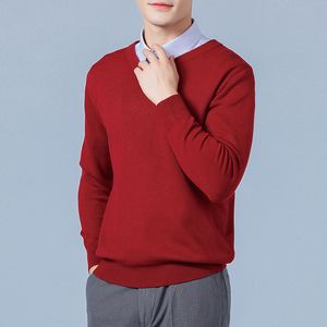 Erkek Sweaters Erkek Kaşmir Sweater Sonbahar Kış Yumuşak Sıcak Jersey Jumper Çeken Homme Hiver Kazak V-Neck Örme Sweatersmen