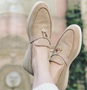 LORO Low Tops OpenWalk Women Casual Shoes Men Suede Calf Skin Muller shoe Brand classic Walking Flats Luxury Designer Summer Charms Walk Piping Moccasins Loafers