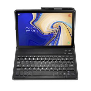 Samsung Galaxy Tab S5E T720 T725 Tablet Stylus338pのBluetoothキーボード付きPUレザーケーススマートカバー