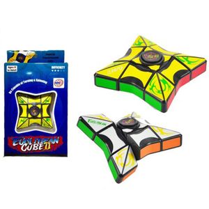 2 i fingertoppar Gyro Magic Fidget Rotating Mini Cube Hand Finger Spinner Puzzle Toys Gifts for Children EDC ABS Stress Reliever n