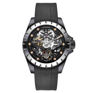 Boderry the Windmill Men's Skeleton Watches Watches Automatic Mechanical Fashion Sports Watch for Men Waterproofwatches