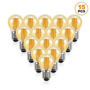 Lampadine LED 4W Lampadina a globo dimmerabile Mini vetro ambrato Edison E27 2700K Filamento vintage per lampadario String LightingLED