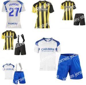 Yeni 2022 2023 Gerçek Zaragoza Fran Gamez Futbol Jersey Zapater Üçüncü Vazquez Pombo Shinji Kagawa Futbol Gömlekleri Javi Ros L. Suarez Camiseta De