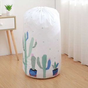 Storage Bags Bunch Mouth Quilt Bag Household Clothing Packaging Finishing Wardrobe Dustproof Moisture-Proof Drawstring StorageStorage