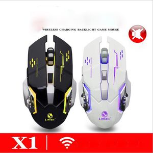 Verkauf von Limide X1 Wireless Lading Gaming Maus -PC -Computer -Laptop mit USB -Empf￤nger 2400DPI -M￤usen und Batterie DHL SHIPP2147