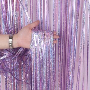Fringe Curtains Party Decoration Tinsel Backdrop Curtain f￶r fester Fotob￥s Br￶llopsutexaminationer F￶delsedag Christmas Event Party Supplies 1222919