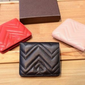 Classic Vintage Womens Wallets Soft Leather Multi-card Position Female Short Clutch Bags Designer Ladies Metal Buckle Credit Card Holders Storage Coin Purses
