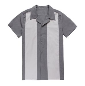 Herren lässige Shirts Candowlook Online Shopping Männer Baumwolle Kurzarm Stilvolle amerikanische Vintage Designs Rockabilly Panel für Großhändler