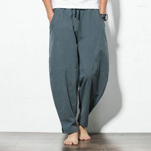 Men's Pants Convenient Men Trouser Creative Windproof Skin-friendly Straight-Legs Linen