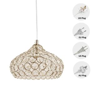 Pendant Lamps Plug in Swag Gold Crystal Gorgeous Retro Style Chandelier With Ft Cord And Dimmer Switch In Line Bulb Not IncludedPendant