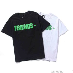 Ins Fashion Brand Green Big Printing Loose Hip Hop krótkie rękawowe T-shirt Połowa dla mężczyzn i kobiet2