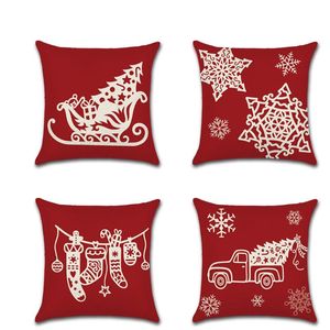 Cushion/Decorative Pillow Christmas Car Style Cartoon Cushion Cover Linen Chair Sofa Bed Room Home Dec Wholesale MF165Cushion/Decorative Cus