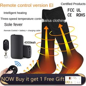 Sportsocken 3,7 V Unisex-Fernbedienung elektrisch beheizte Stiefelfußwärmer USB wiederaufladbare Batterie Winter Outdoor Camping