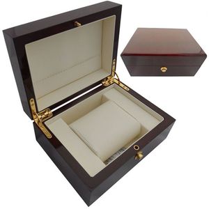 Смотреть коробки корпусы высококачественная светлая красная деревянная коробка метал-блокировка краски бренд Подарок с пакетом PU может настроить логотип 95 часов