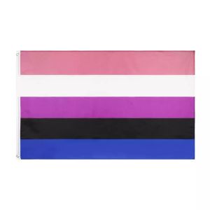 Drapeaux LGBT 90x150cm 3x5 Genderqueer Genderfluid Gender Fluid Pride Factory Direct Supply