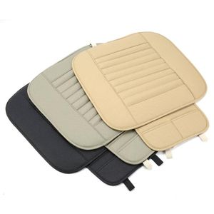 Bilstol täcker Universal Seat Pad Driving Cushion Pu Leather for Auto Office Chairs Four Seasons Breattable Seat Padcar