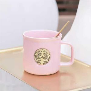 Tasses À Café En Cuivre achat en gros de Starbucks Cup Pink Mug Mermaid Copper Chapitre Coffee Cake Cup Couple de grande capacit Cerrape Ceramic Water Cup297Z