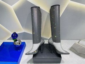 Buty netto na wysokich obcasach jesień Paris Fashion Week Kobiety Desert 10cm naprawdę duże 35-42