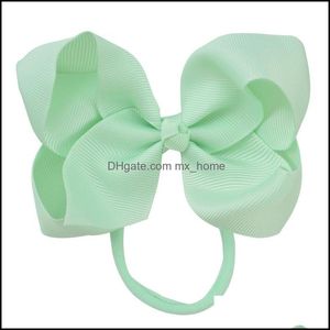 Big Bow Baby Hairband 20 kolorów niemowlęta dziewczęta solidna opaska na głowę mxhome dhkyn