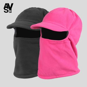 Berets Winter Hat For Men Women Fleece Scarf Beanie Neck Warm Thick Hiking Running Cycling Cap Ski Maks Hood Earmuffs WindproofBerets