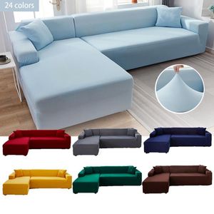 Fodere per sedie Copridivano ad angolo elastico azzurro per chaise longue sezionale a forma di L Divano elasticizzato Fodere per soggiornoSedia SediaSedia