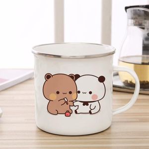 Tazze Cartoon Milk Mocha Bear Boob And Doodle Smalto Tazza Caffè Tè Animale carino Colazione Dessert 11 once Acqua Coppia GiftTazze