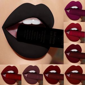 Lip Gloss Qi Brand Makeup Lipstick Matte Brown Nude Black Color Liquid Batom Maquiagem MakeupLip