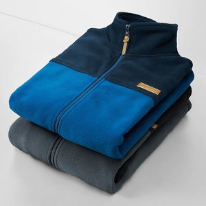 Artı Boy Boyu Kadın Softshell Polar Ceketler Erkek Sıcak Sweatshirt Termal Ceket Rüzgar Derecesi Stand Standı Yaka Sıradan Ceket 220822