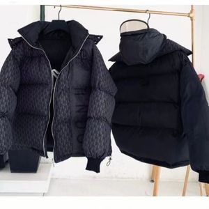 2022 autumn and winter down jacket coat high quality men and women with the same style pin embroidery double sided change jackets Hooded