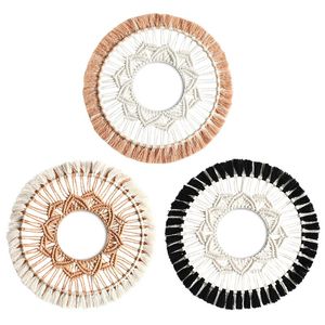 Specchi Boho Mirror Decor Round Art Nordic Dressing Makeup per interni Home Office Soggiorno CorridoioSpecchi