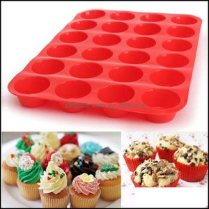 Ferramentas de assadeira Cavidade Mini muffin sile cupcakes pan bandeja de bandeja de pan bolo de decoração de molde 45 entrega 2021 h yydhome dhesc