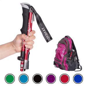 EVA Handle 4-Section Folding Walking Sticks Canes Hiking Stick CrutchesTrekking Poles Alpenstock Hiking Accessories