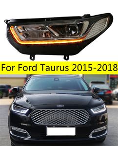 Automatyczne reflektory LED dla Ford Taurus 20 15-20 18 Lampa głównego Sygnał Skrętu Sygnał wiązki wysokiej wiązki