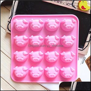 Baking Pastry Tools Pig Shape Embellisment Sile Cake Candy Jelly Chocolate Mold High Quality Diy Nonstick Easy Clean Decor Yydhhome Dh7F1