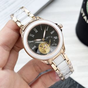 Fashion Mechanical Women's Watch 30mm316l Rostfritt stål Case Ceramic Band Sapphire Glass Mirror 8215 Movement Woman Luxury Watch Designer Clocks Factory Watchs