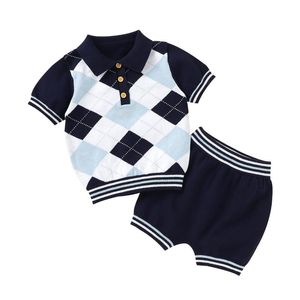 Zestawy odzieży letniej Zestaw ubrania dla niemowląt Bawełniany dzianin Born Boy Girl Swater Sweatre Swater Sweater Spods Niemowlę